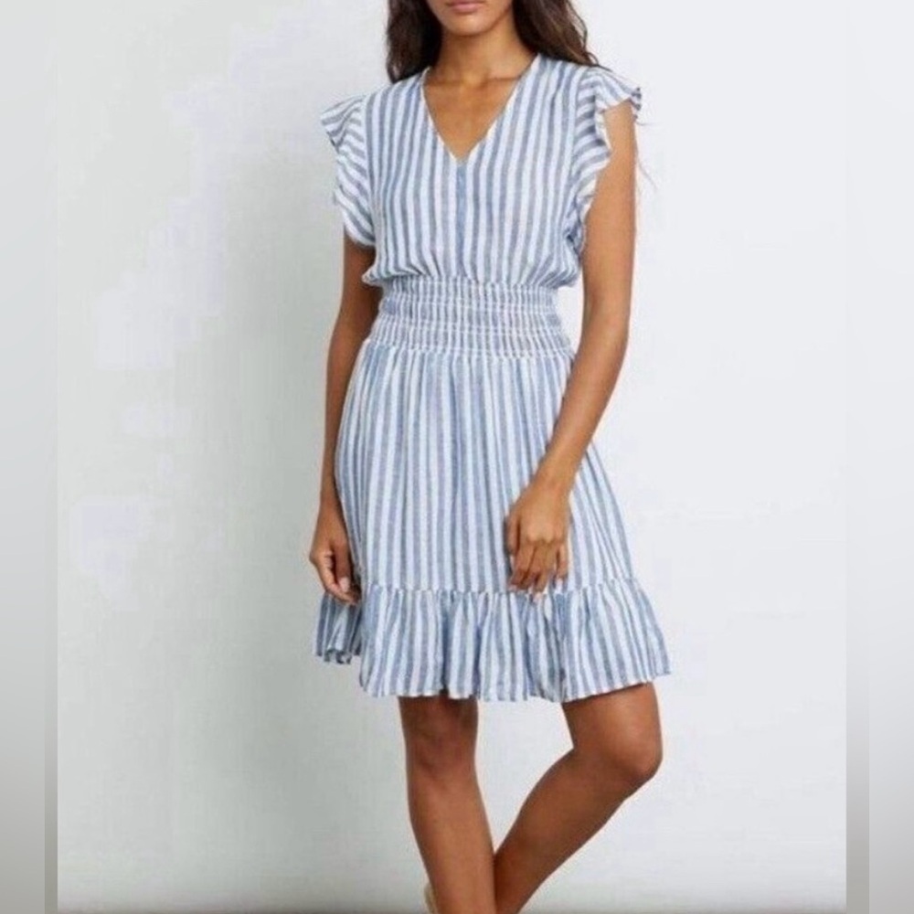 Rails Blue and White Striped Mini Dress​​​​